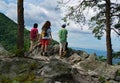 Hiker Enjoying the View of Carvins Cove Royalty Free Stock Photo